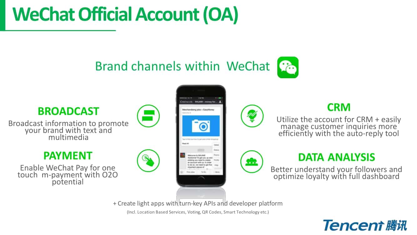 wechat official account singapore